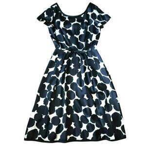 Suzy Perette Fit and Flare Black and White Vintage Size 14